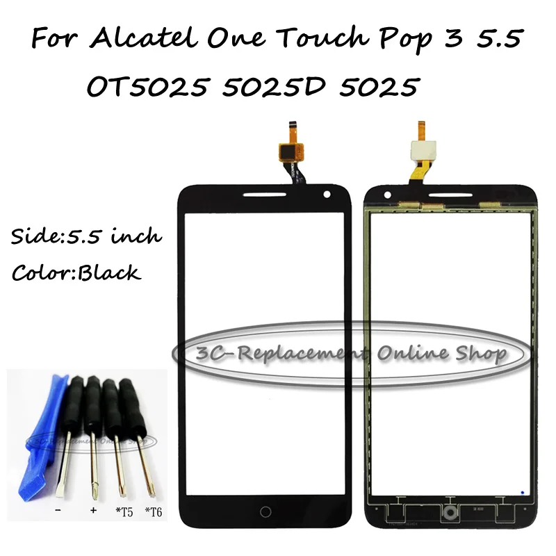 Черная/белая высококачественная сенсорная панель для Alcatel One Touch Pop 3 5 OT5025 5025D 5025