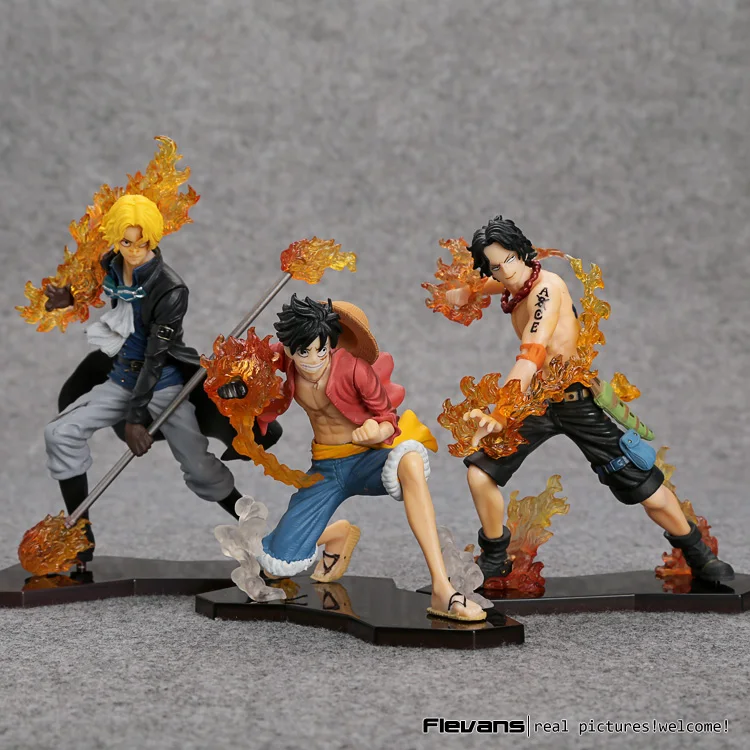 Аниме One Piece 9-11 см 3 шт./компл. Luffy &amp Ace Sabo brother ПВХ экшн-Фигурки игрушки куклы |