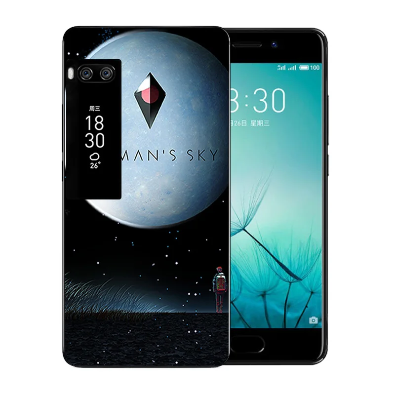 Для Meizu pro 7 чехлы для телефонов с рисунком космический мир мягкий ТПУ чехол