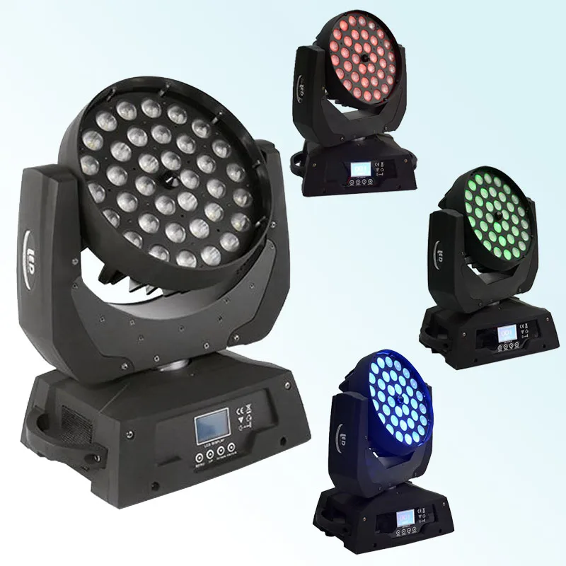 

4pcs/lot bright 36x12w zoom wash led moving head light RGBW 4in1 LED moving head wash light DMX mobile head disco stage lighting