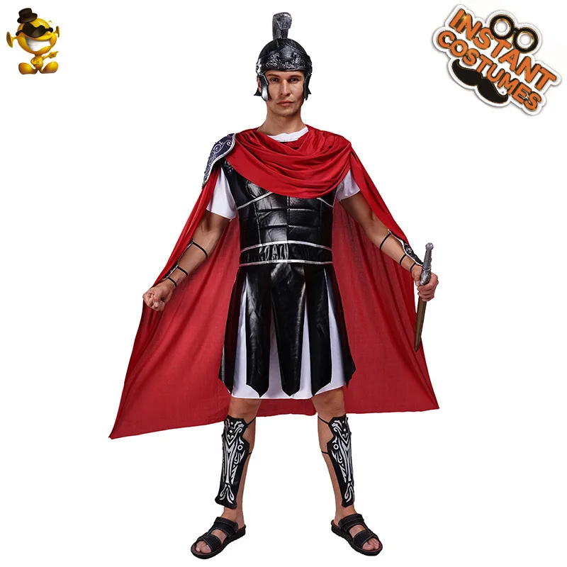 

Halloween Men Roman Gladiator Costume Role Play Party for Adult Men Roman Warrior Costume