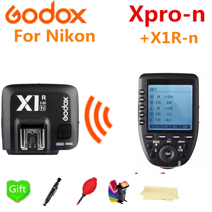 Беспроводной триггерный передатчик Godox Xpro-N 2 4 X-System i-TTL HSS + фоторесивер для Nikon D3200