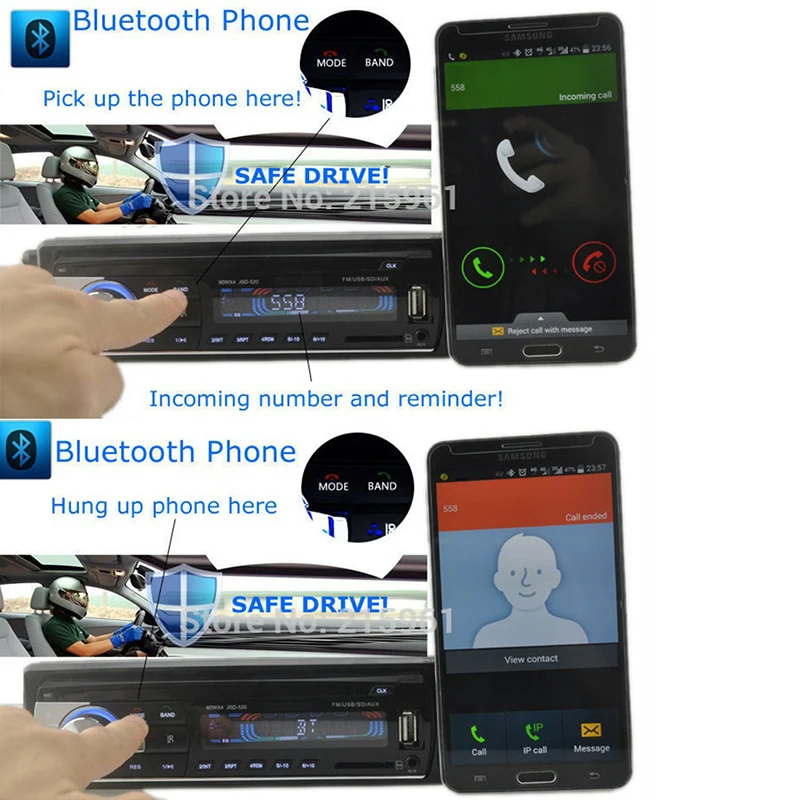 Авторадио 12 в Bluetooth V2.0 автомобильное радио стерео тире 1 Din FM Aux вход приемник SD USB MP3