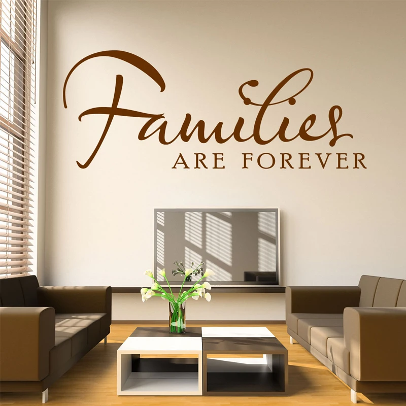 Наклейки на стену с надписью Family Are Forever для гостиной домашний фон художественные