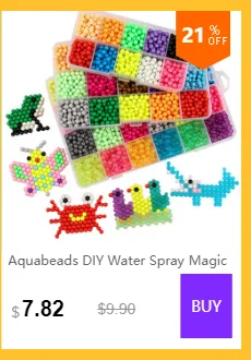 aquabeads Aqua DIY Магия бусы игрушки формы в виде животного рукой решений 3D головоломки Aqua детские развивающие игрушки для детей заклинание QB231 бусинами