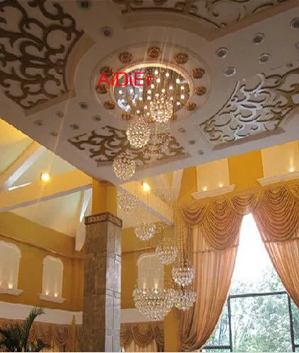 Новый современный отель лобби-большой кристалл лампы/лестница Потолочные