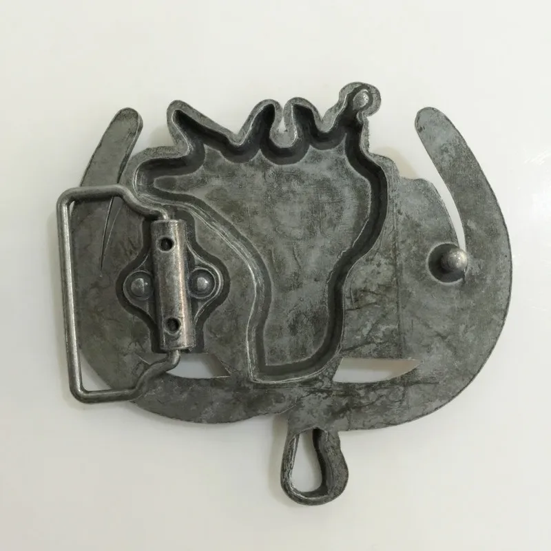 Retail Western High quality Saddle Cowboy Belt Buckles With 9.5*9cm 113.6g Metal Leather Accessories For 4cm Wideth |
