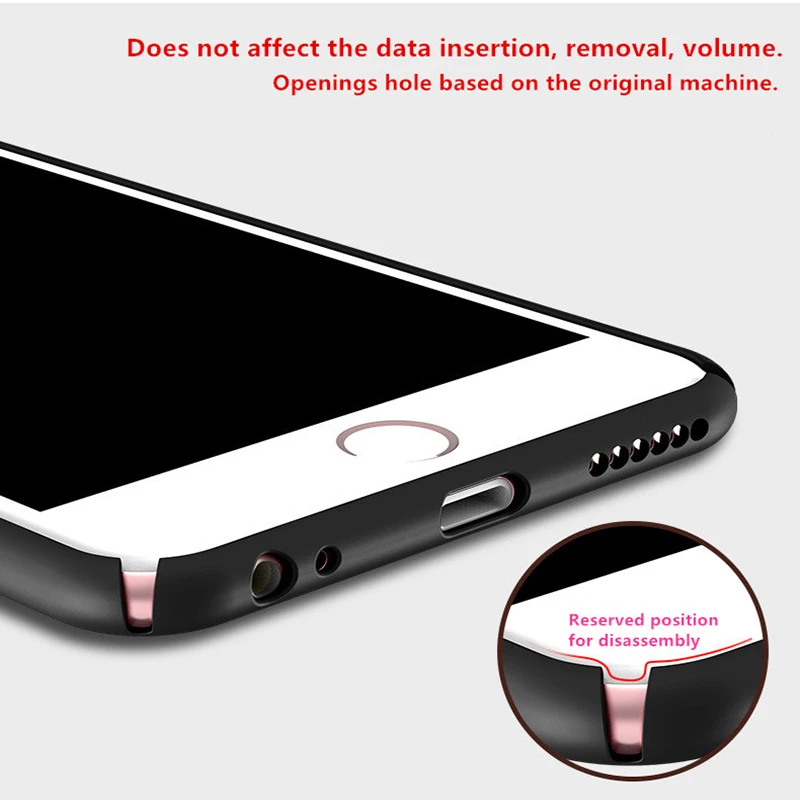 VOONGSON For iphone 5s SE 6 6s 7 Plus Coroful Sets of Hard PC Case+Ring Shelf Support 360 Degree Matt Plating Mobile Phone Cases |