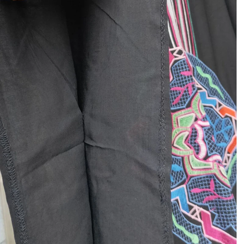 

Plus size Black Cotton Beach Dress Embroidery Long Vestidos Mujer 2021 Robe de Plage Sarong