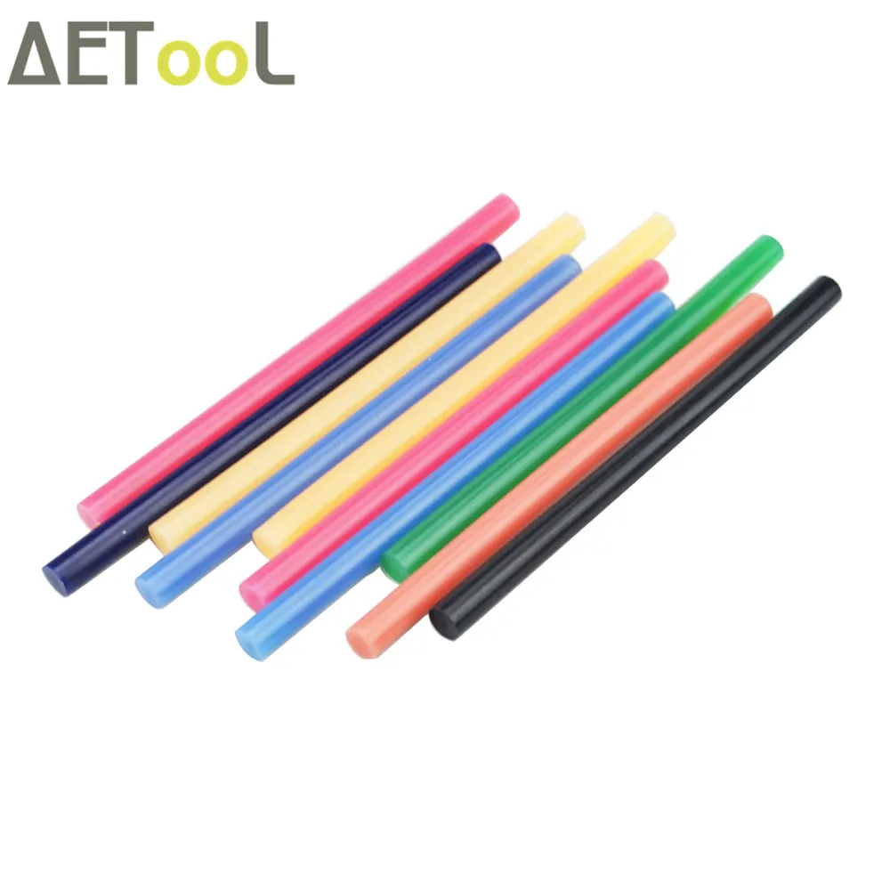 Aecool 10 шт. красочные 11x180 мм палочки термоклея 11 мм для электрический клеевой пистолет ремесло DIY аксессуары для ремонта рук клейкая палка