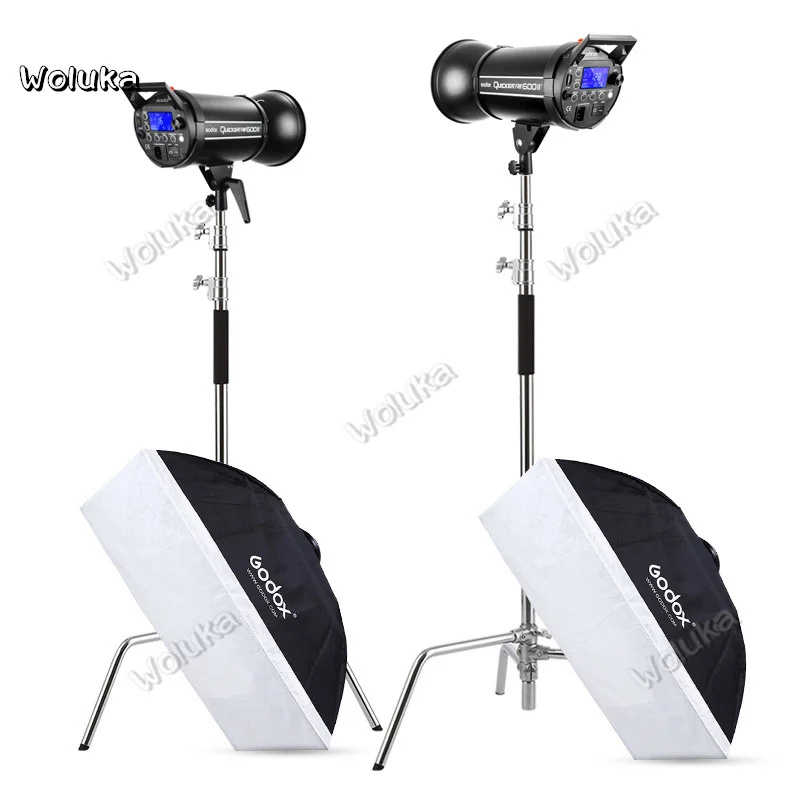 Godox 600II 600W two lamp set high speed studio flash photography liangying formation room photo lighting CD50 T03 | Электроника