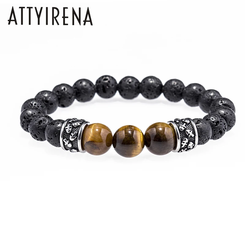 ATTYIRENA Подвеска из титановой стали круглые пробки модные браслеты для мужчин