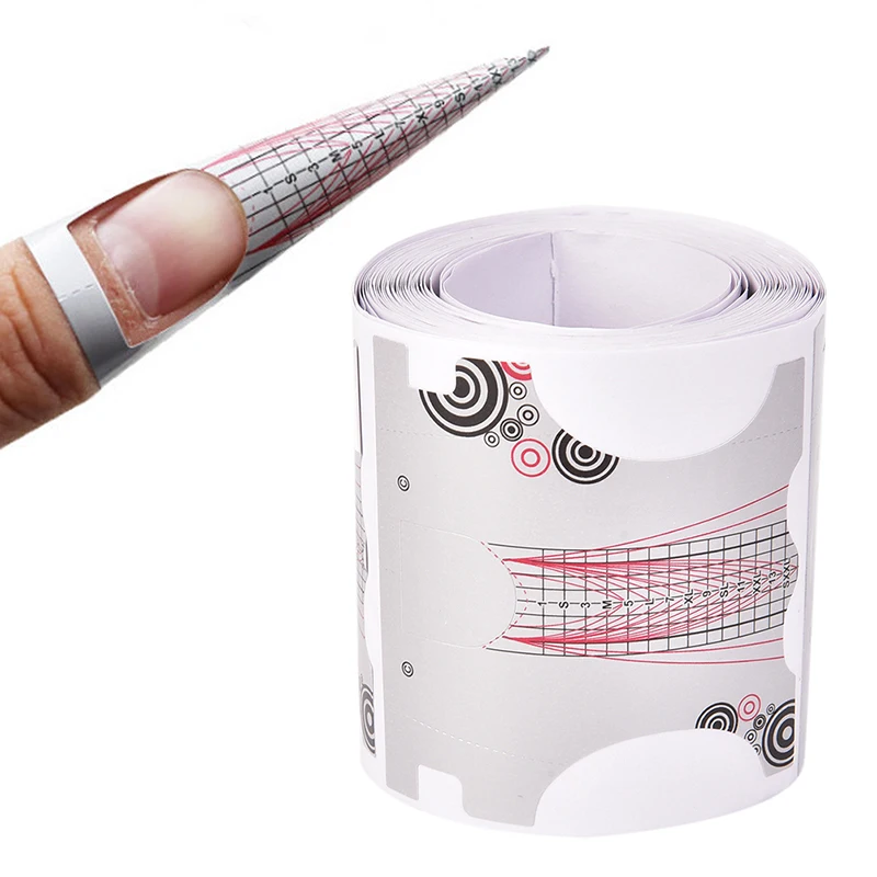 

2021 Hot JETTING 100Pcs/Lot Nail Form For Acrylic UV Gel Tip Nails Extension Guide French DIY Tools Self-Adhesive Forms Stickers