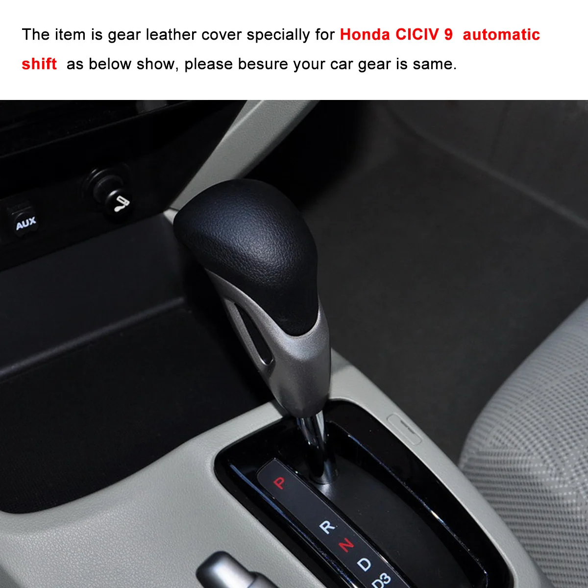 

Case for HONDA CIVIC 9 automatic gear cover Hand sewing DIY Auto decoration Car styling Auto accessories gearshift cover