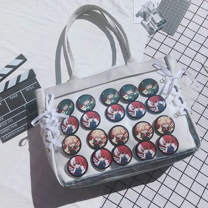 Серый Японский сладкий Лолита Harajuku прозрачный Itabag JK Ita Сумка косплей девушка сумка на плечо элегантный дизайн Kawaii Mori девушки Дорожная сумка - Цвет: Серый