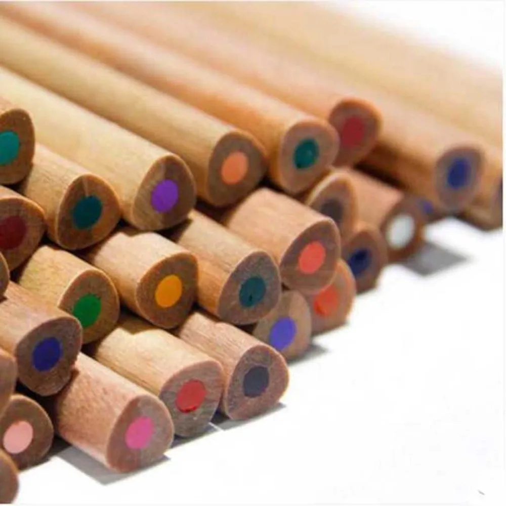 triangle rod color colorful pencil Art painting 12/18/24/36/48 lapis cor faber castell gorjuss girls pastel colour pencils |