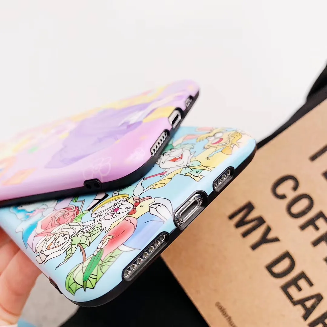 Принцесса Русалка милый мультфильм аниме чехол для iPhone 6 6s 7 8 Plus X XS MAX XR Алиса скраб