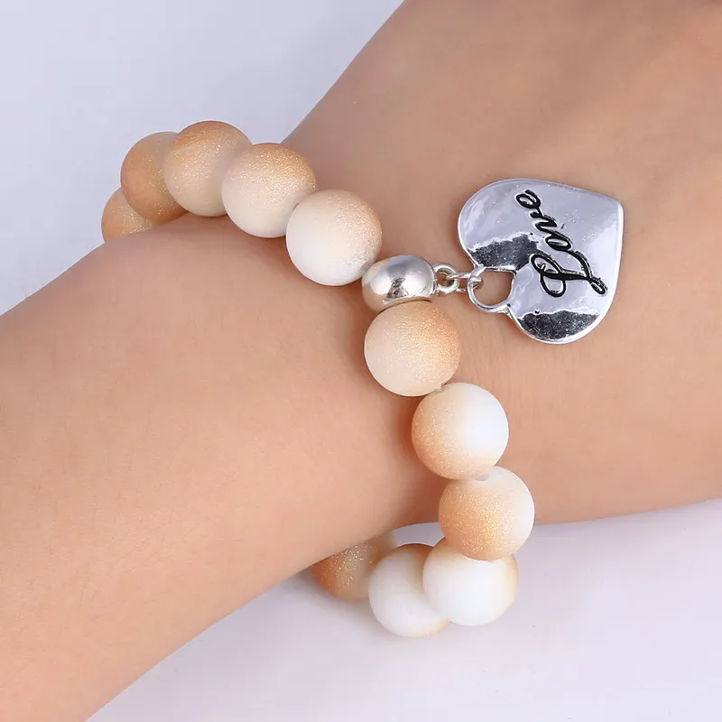 Модный Эластичный браслет на запястье из бисера для девочек милый с эффектом