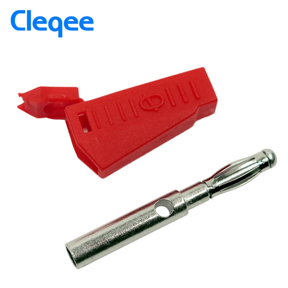 

NEW Cleqee P3002 10pcs 4mm Stackable Nickel plated Speaker banana plug connector Test Probe Binding Post