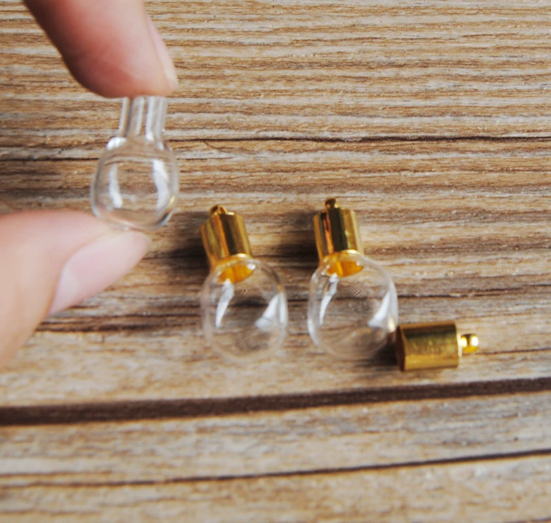 

Round-square Glass Vial Pendant Wish Bottle mental cap Pendant & 5mm rubble plug DIY miniature glass bubble/glass vial pendant