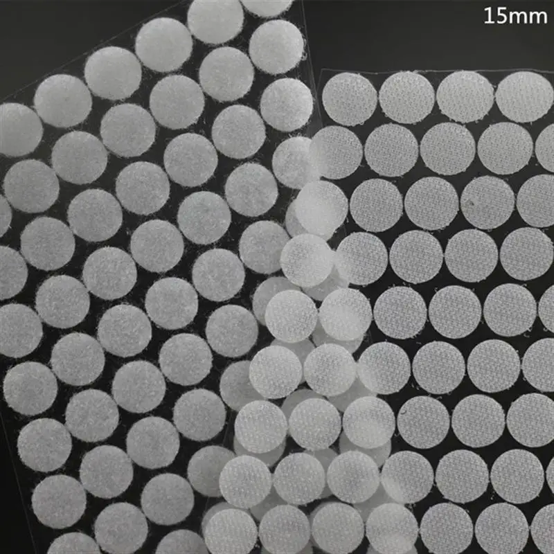 15mm 200 пар, белая и черная крепежная лента, нейлоновые Крючки из полиэстера, волшебные татуировки, клейкая лента, крепкая самоклеящаяся лента - Цвет: 15mm