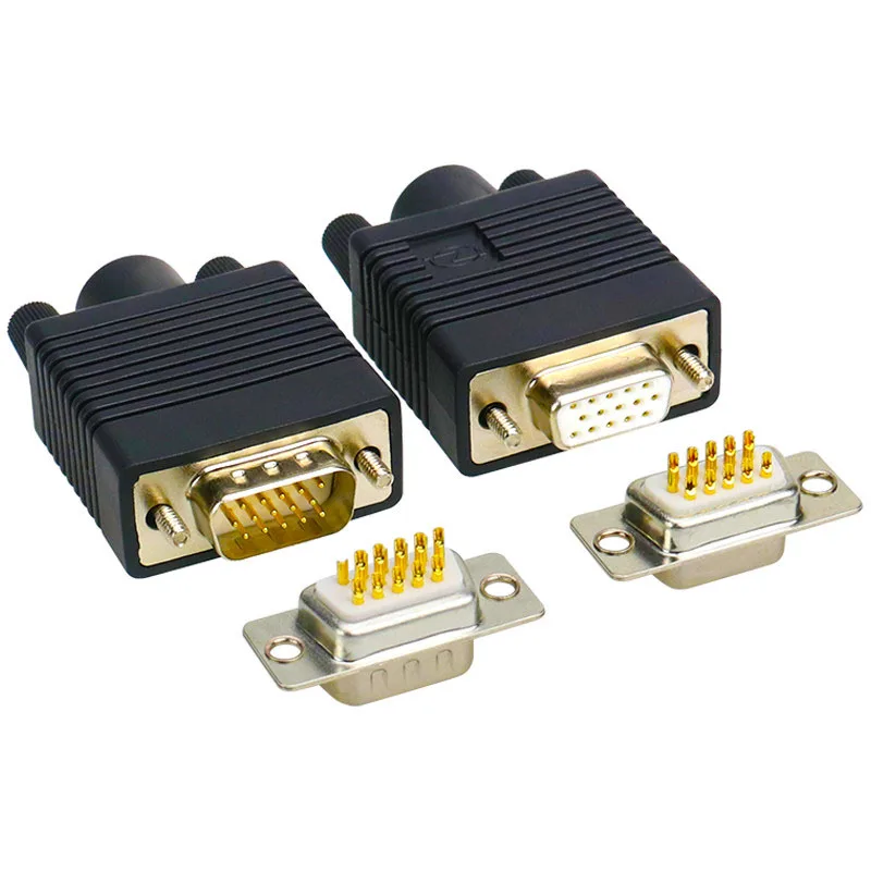 DB15 3 рядный 15 контактный разъем Vga гнездовой компьютерный адаптер|Соединители| |