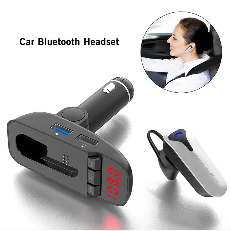 Bluetooth V4.2 автомобильный комплект громкой связи гарнитура наушники беспроводной