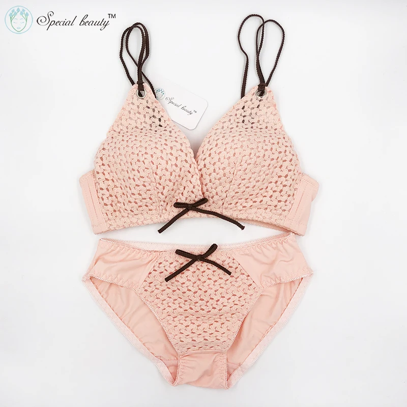 Free shipping!!!Special beauty Pure girl Cotton Lace Print Hollow Wireless Push Up Lift Cup Additive liner Comfortable Deep V | Женская