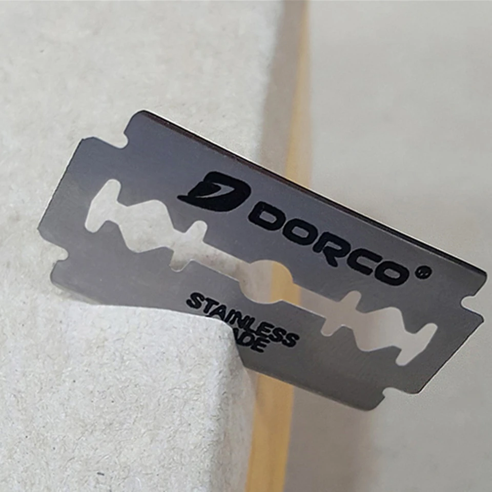 100 шт. 100% оригинальные мужские бритья сверхкоротких Бритвы лезвия из нержавеющей