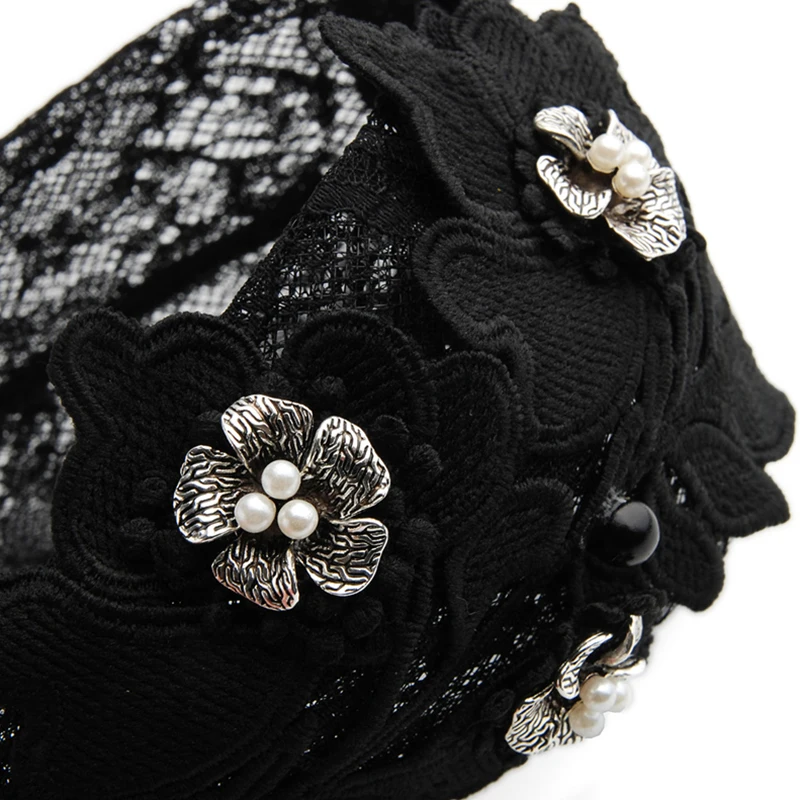 Женский широкий обруч для волос CHIMERA богемные винтажные кружевные повязки на