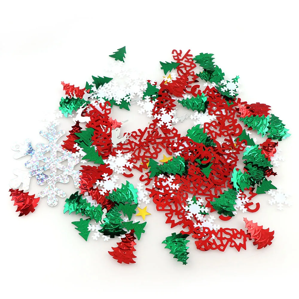 15g Christmas tree snowflake Santa Claus Sika deer Stars Confetti For New Year's party decoration | Дом и сад
