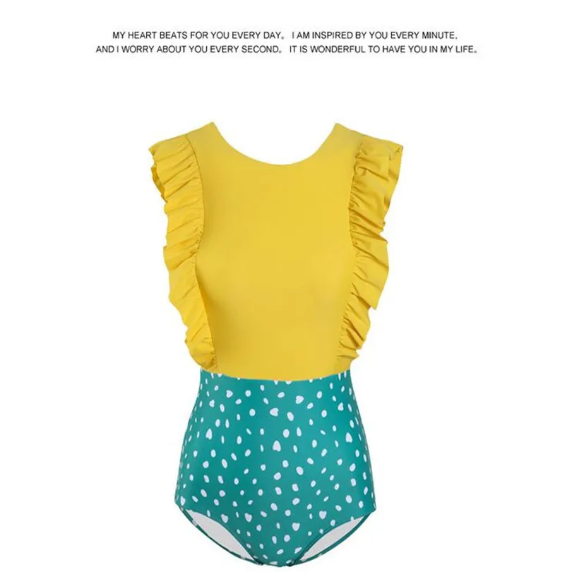 

Family Matching Swimwear Ruffle Family Look Mother Daughter Matching Swimsuit Mom And Daughter Swimwear Mommy And me Clothes