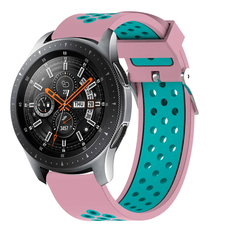 Силиконовый браслет для samsung gear S3 Classic Frontier Galaxy watch 46 мм SM-R800 часы браслет для huawei watch GT active