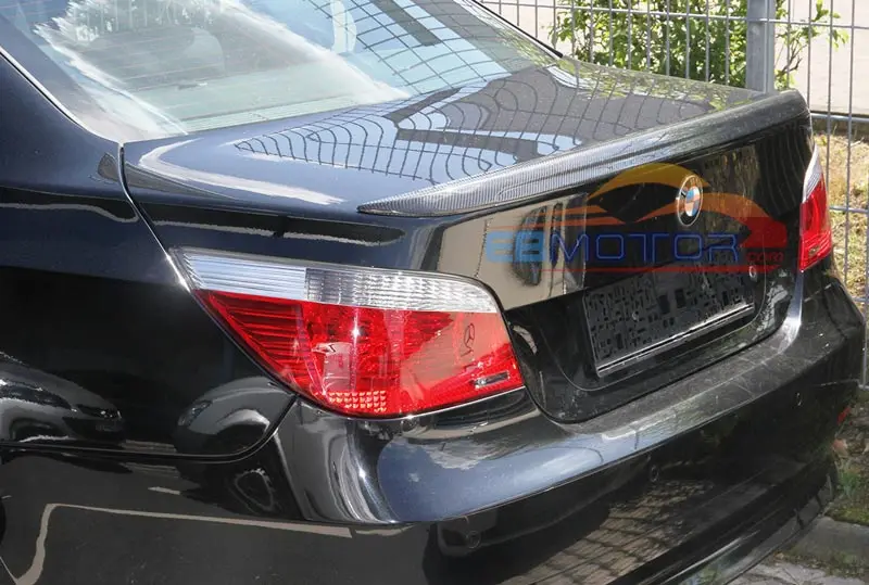 Настоящее углеродное волокно M5 стиль задний багажник загрузки спойлер Подходит