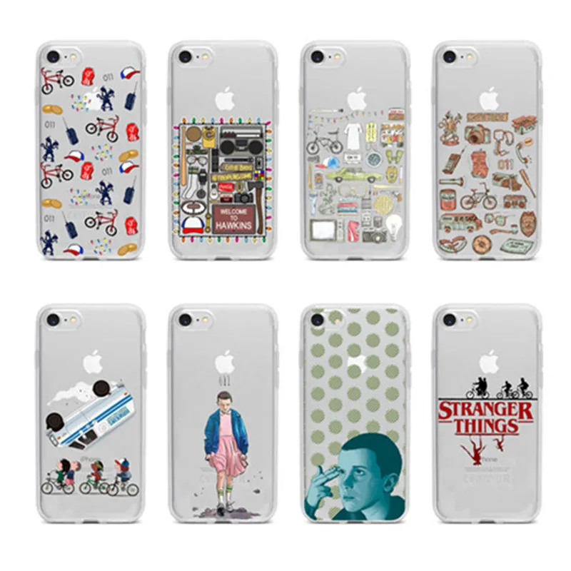 

Stranger Things Christmas Lights transparent case TPU soft silicone Phone Cases For iphone 11ProMax XR XS Max 8 7 6s Plus 12mini