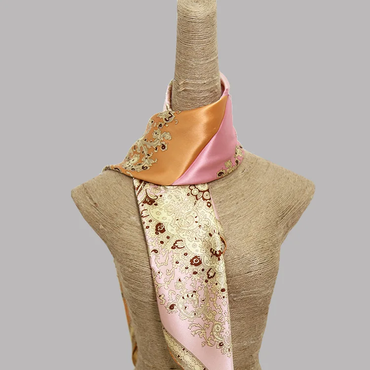 Женский шелковый шарф с принтом пейсли 90x90 см|real silk scarf|silk scarfsilk scarf women |