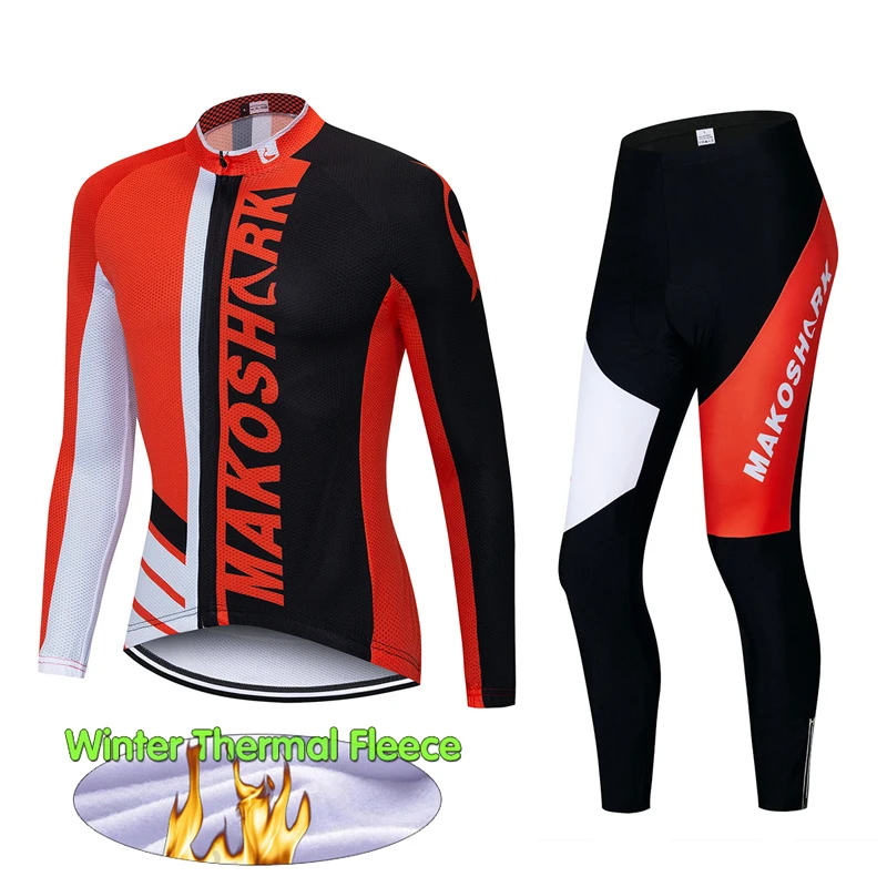 Новинка 2020 г. комплект из Джерси для велоспорта с длинным рукавом термофлисовая