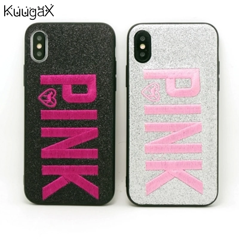 Новый блестящий чехол для Iphone 6 6s Bordado Caixa Do Telefone Para 7 8 Plus X|Чехлы-накладки| |