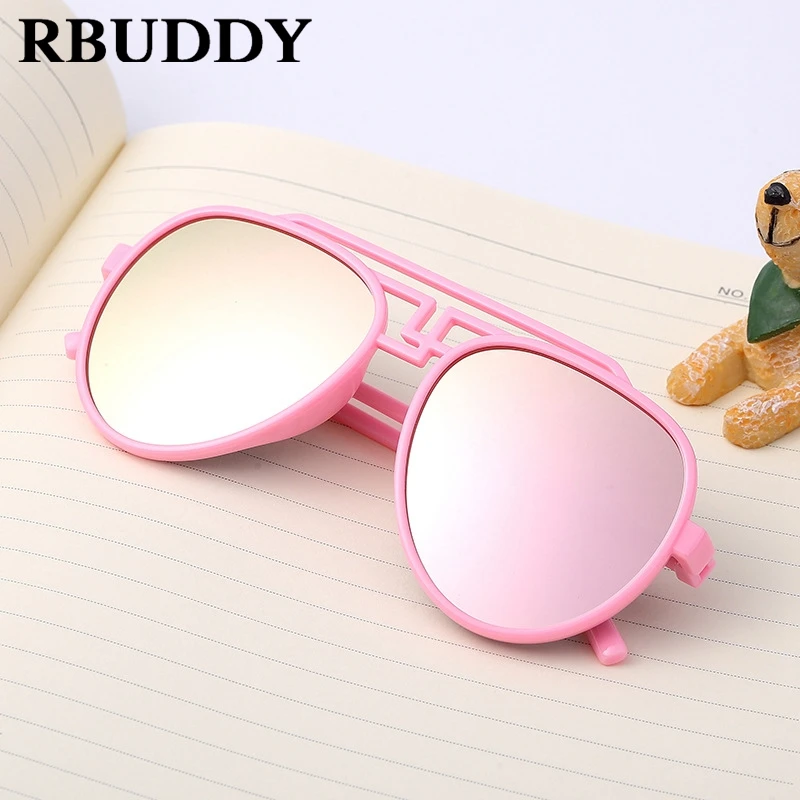 Rbuddy дети овальное зеркало бренд Дизайн солнцезащитные очки для мальчиков и девочек летом ребенка 2018 Мода