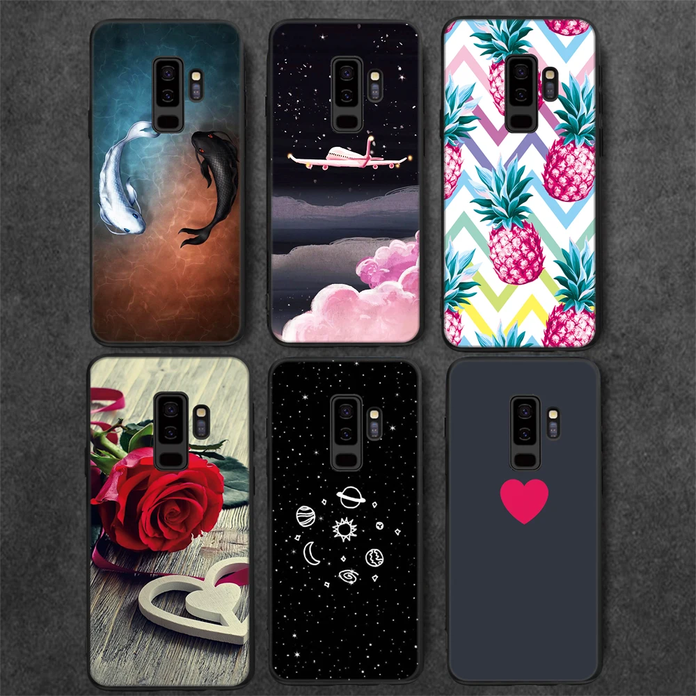 Space Flower Fish Pattern Protective Case For Samsung Galaxy Note 8 9 S6 S7 Edge S8 S9 Plus Lovely Animals Heart TPU Cover Cases |