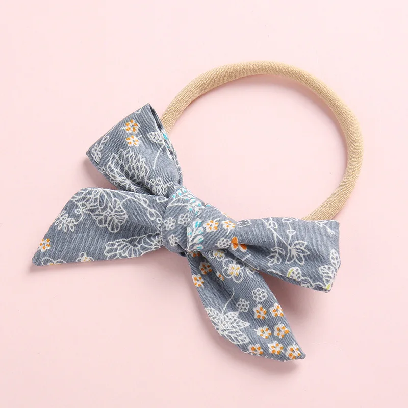 06 with Headband Весенне-летние заколки для волос или повязки на голову, украшенные цветами и бантом, Школьный бант для волос для девочек, заколки для девочек, аксессуары для волос, реквизит для фотосессии - Цвет: 06 with Headband