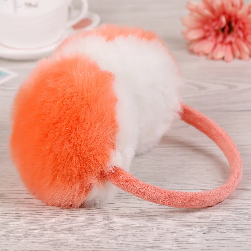 Новые Классические зимние теплые наушники двойного цвета для женщин и девочек