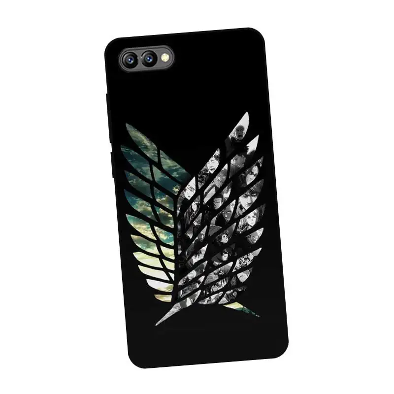 N255 Attack On The Giants Black Silicone Case Cover For Huawei Honor 8C 8X 9 10 20i V10 V20 Note10 Max Lite Magic2 |