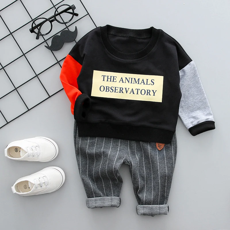 WENWENDEXINGFU Baby Boy Clothing Sets Male Children Clothes Suits Casual Fashion T Shirt Stripe Pants Infant Kid | Детская одежда и