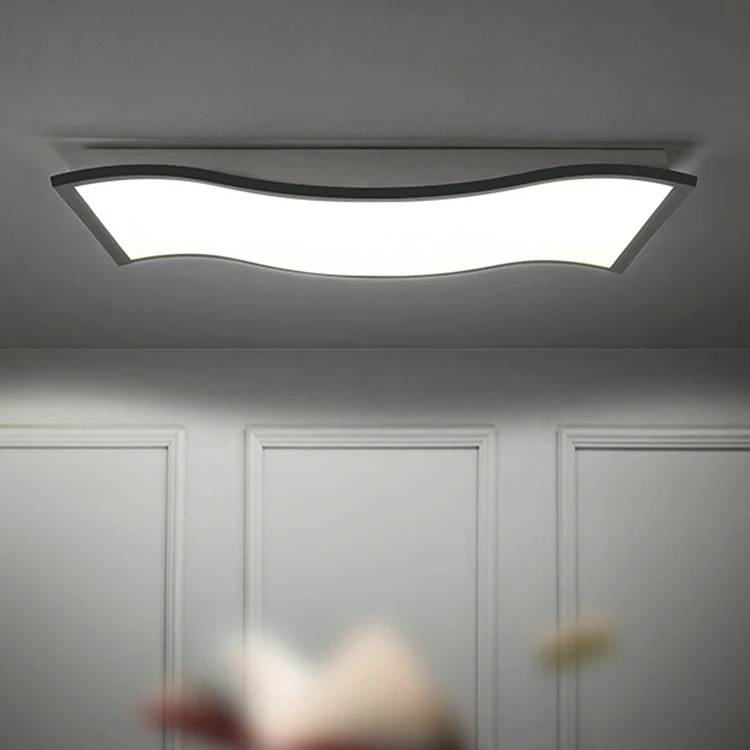 Modern Simple Ceiling Light Creative LED Lamp For Living room Bedroom Wave Deco Lights Fixture E27 | Лампы и освещение