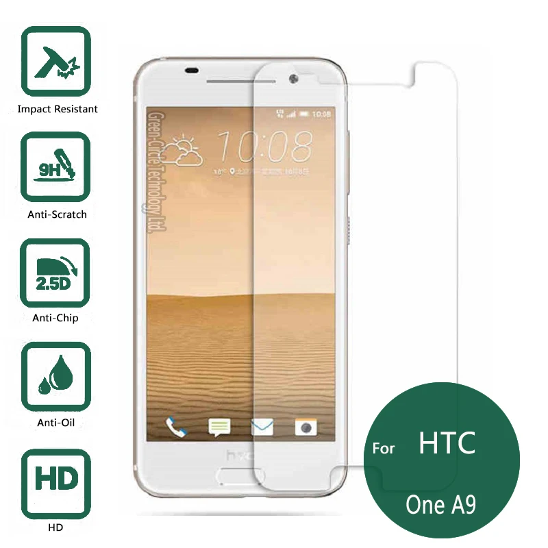 Для HTC One A9 Закаленное Стекло-Экран Протектор 0.26 мм 2.5 9 h Безопасности Защитная