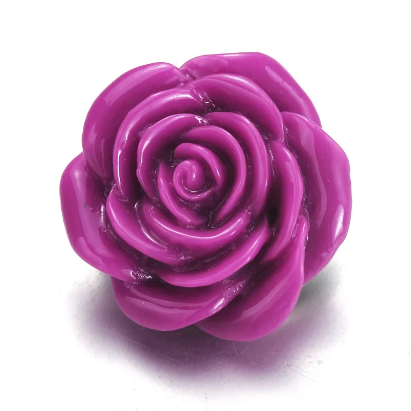 Purple 12 цветов 10 шт./лот DIY случайный цветок 18 мм кнопки для защелки браслетов подходят к защелки ювелирные изделия - Окраска металла: Purple