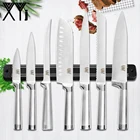 Набор ножей из нержавеющей стали XYj, магнитный держатель для ножей 13 дюймов, 8 шт., поварской универсальный нож сантоку для нарезки хлебакостей, инструменты для готовки