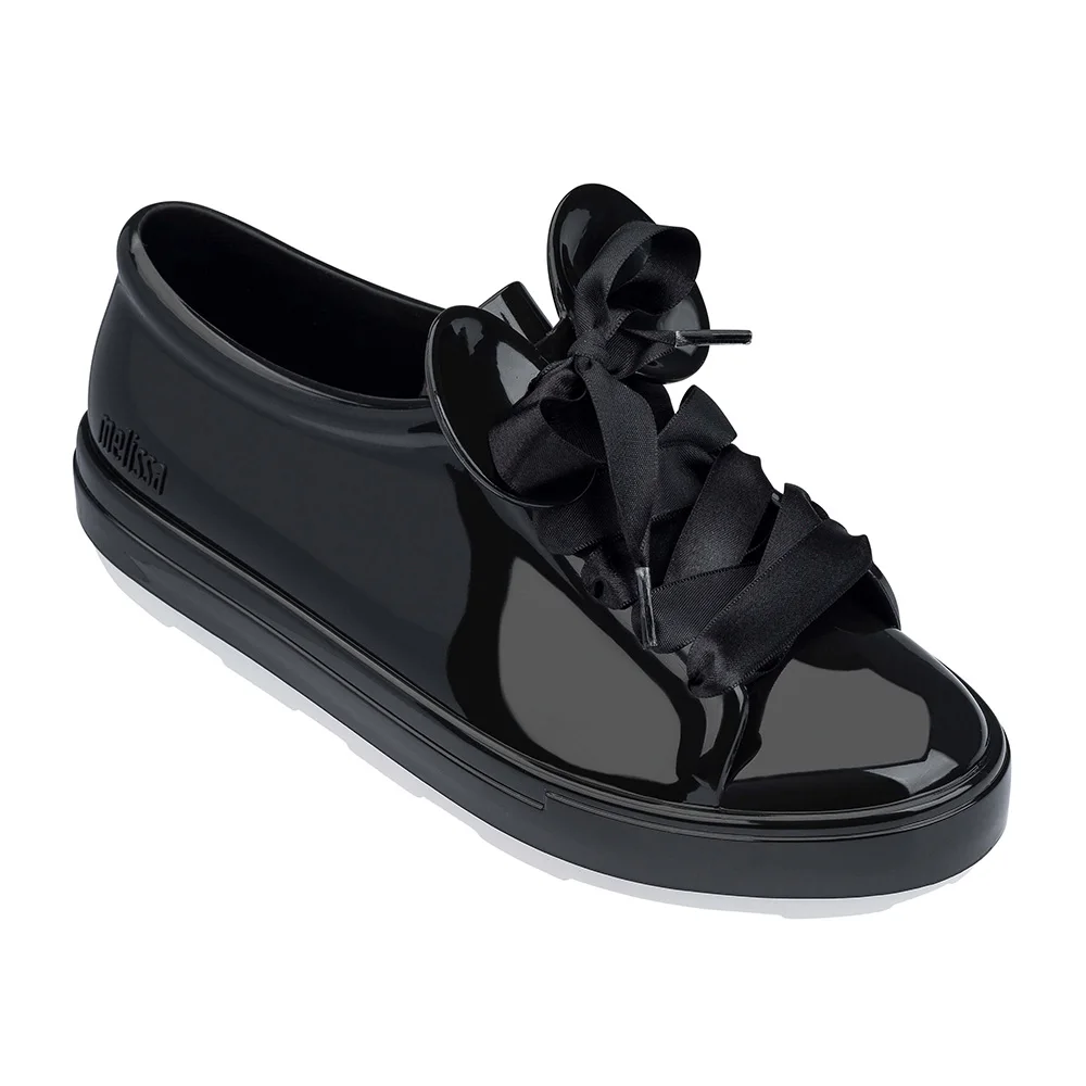 Melissa Be+ mickey minnie/Новинка года; женские сандалии на плоской подошве; Брендовая обувь melissa для женщин; прозрачные сандалии; женская прозрачная обувь со шнурками - Цвет: Black