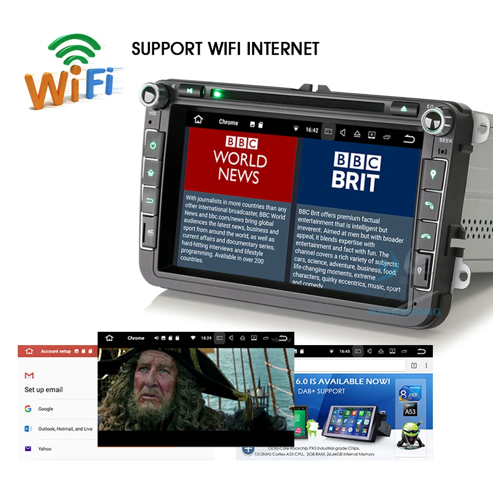 4 ядра adnroid 7.1.2 dvd автомобиля GPS навигации для Volkswagen Skoda сиденья Passat CC Гольф Jetta Touran